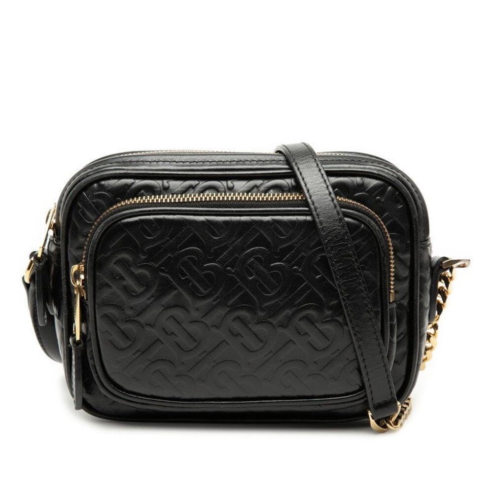 Burberry TB Logo Chain Shoulder Bag Black